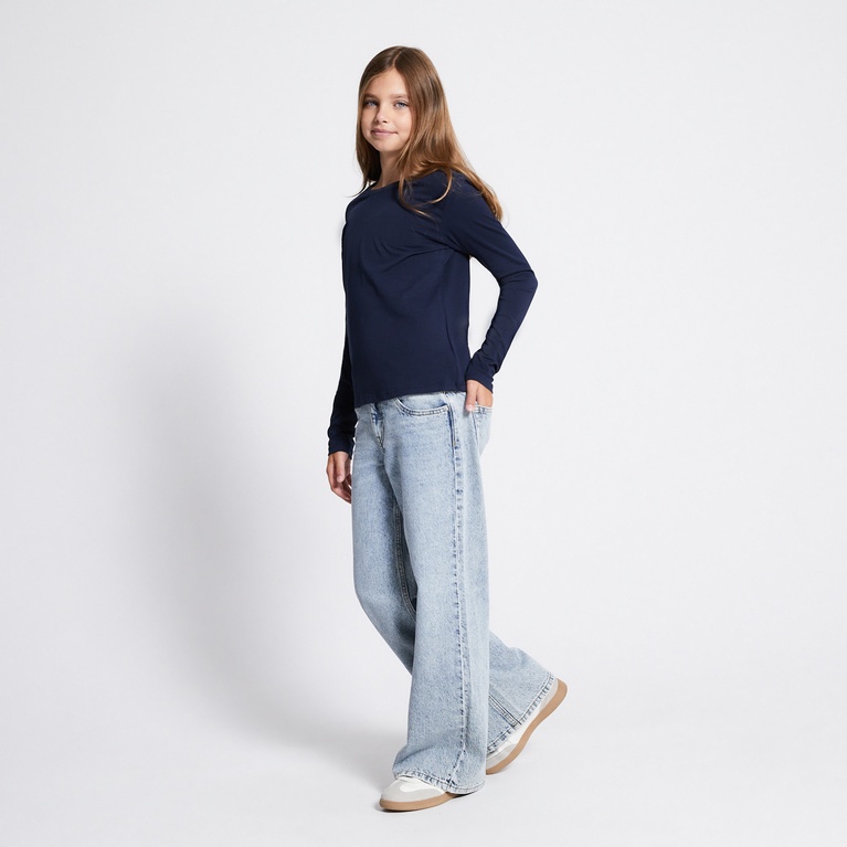 Basic long sleeve top "Fredrika star" Navy